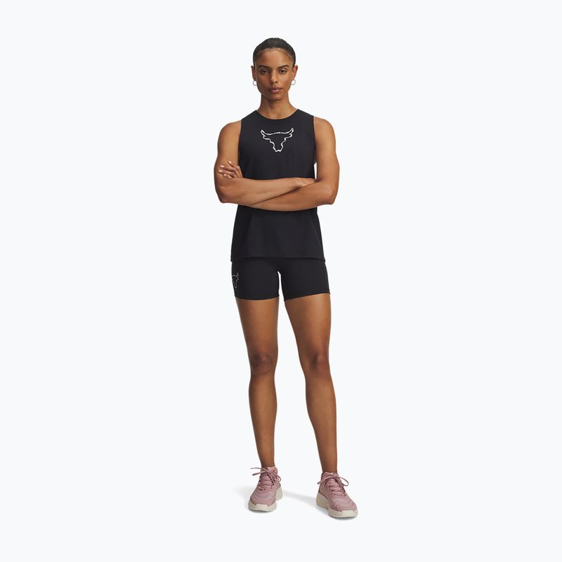 Women's training shorts Under Armour Project Rock Middie black/anthracite 2