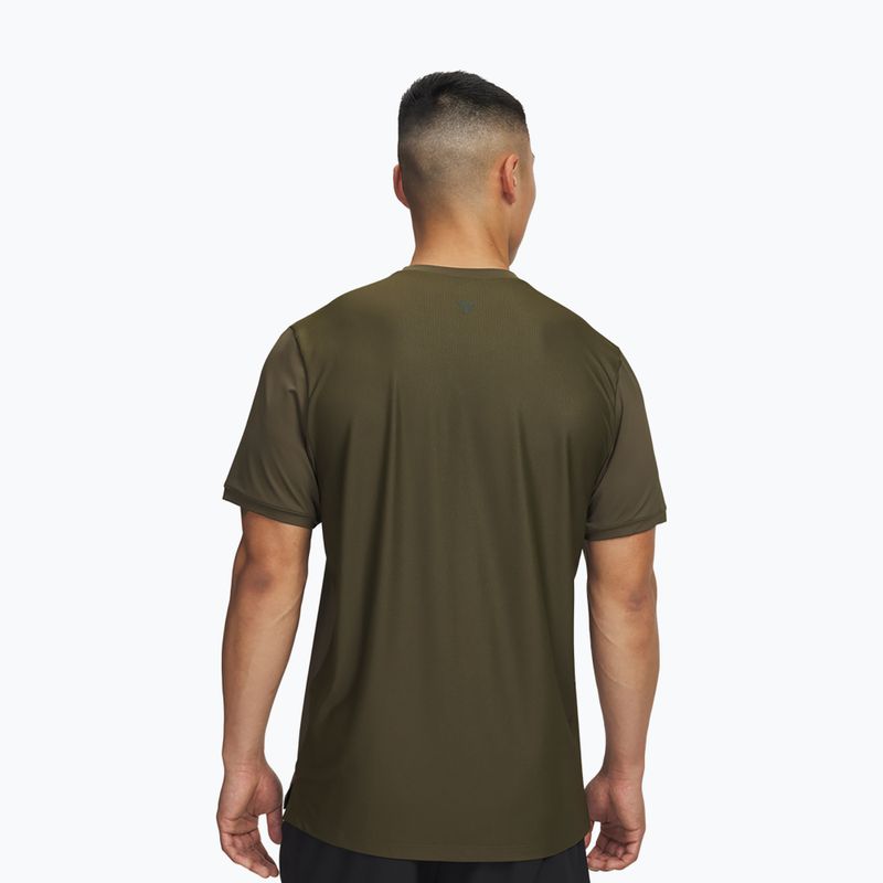 Men's training T-shirt Under Armour Project Rock Iso Chill expedition green/baroque green 2