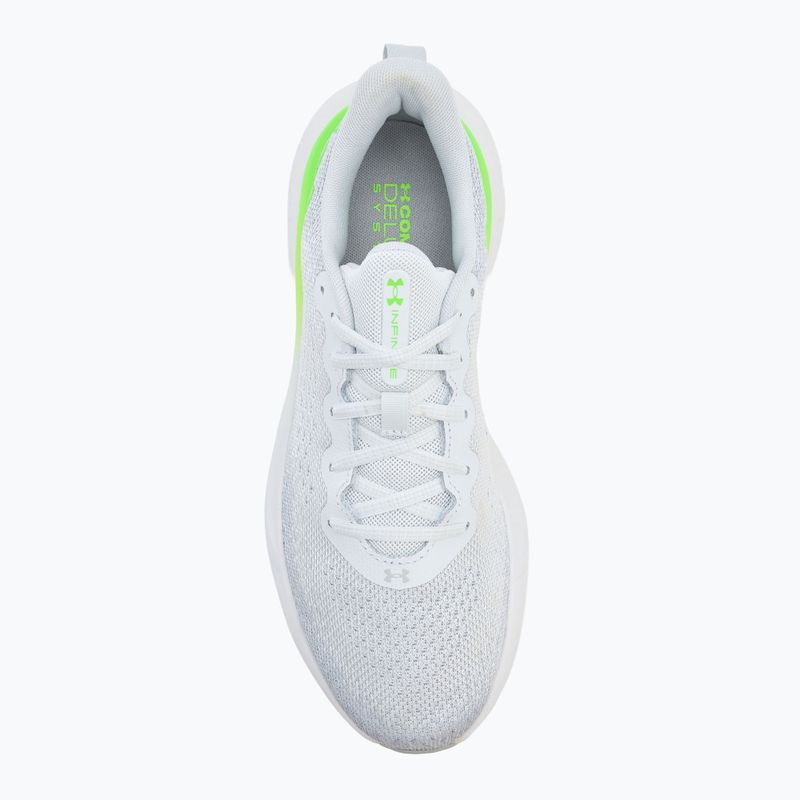 Men's running shoes Under Armour Infinite distant gray/halo gray/hyper green 5