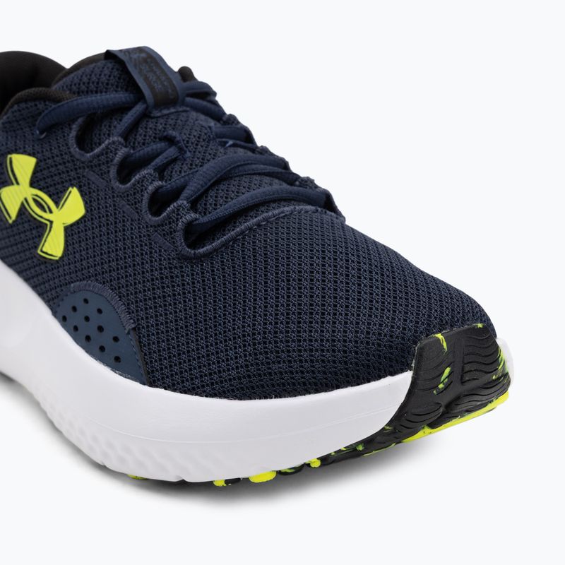 Men's running trainers Under Armour Charged Surge 4 washed navy/black/hi-vis yellow 7