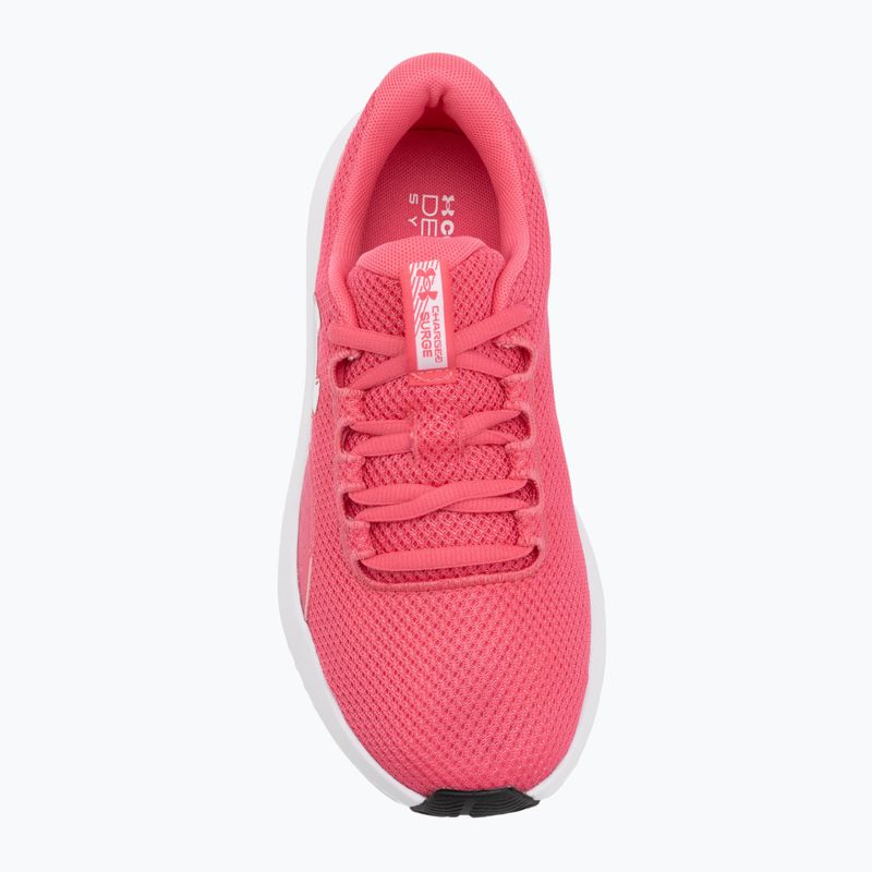 Women's running shoes Under Armour Charged Surge 4 super pink/super pink/white 5