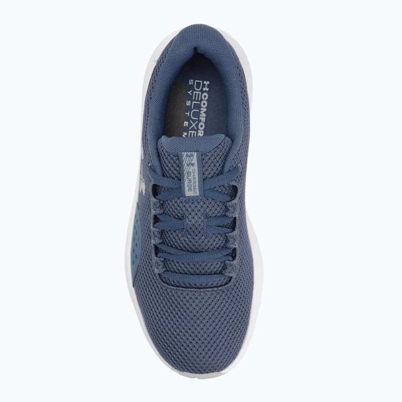 Women's running shoes Under Armour Charged Surge 4 washed navy/blue calm/metallic blue calm 5
