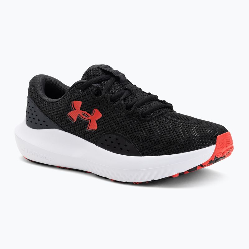Men's running shoes Under Armour Charged Surge 4 black/anthracite/racer red