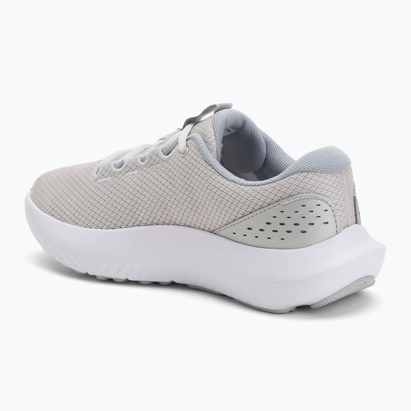 Women's running shoes Under Armour Charged Surge 4 halo gray/metallic silver/metallic silver 3
