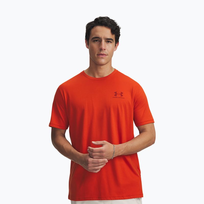 Men's T-shirt Under Armour Sportstyle Left Chest surplus orange/cinna red