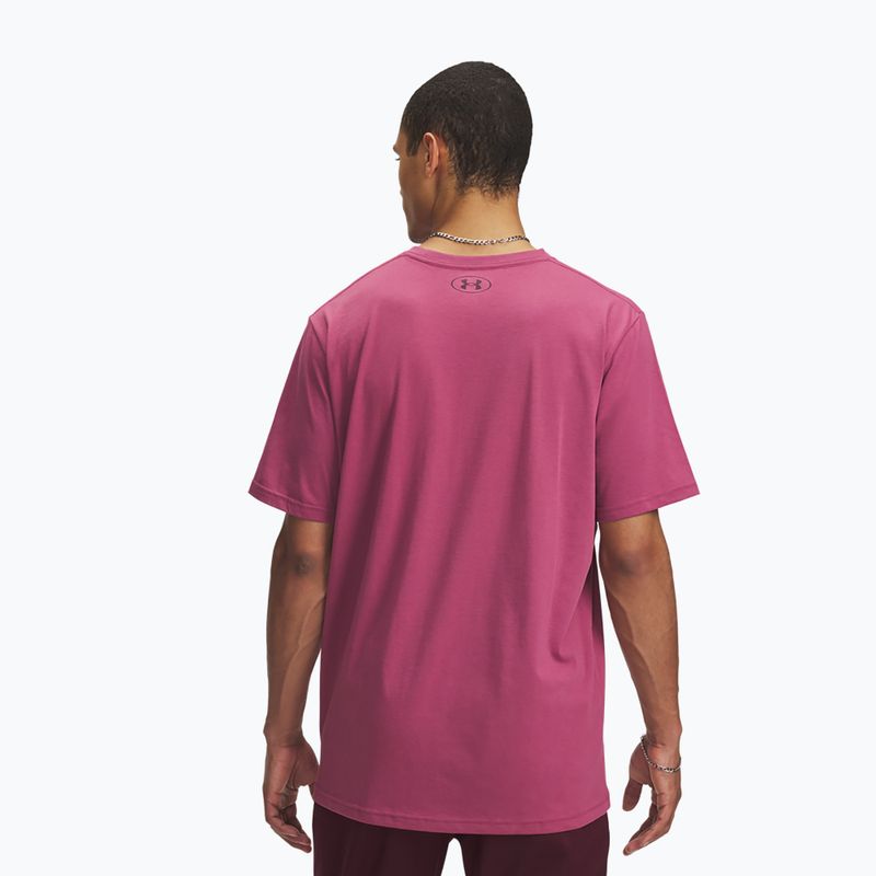 Men's T-shirt Under Armour Sportstyle Left Chest fuchsia dusk/dark maroon 2