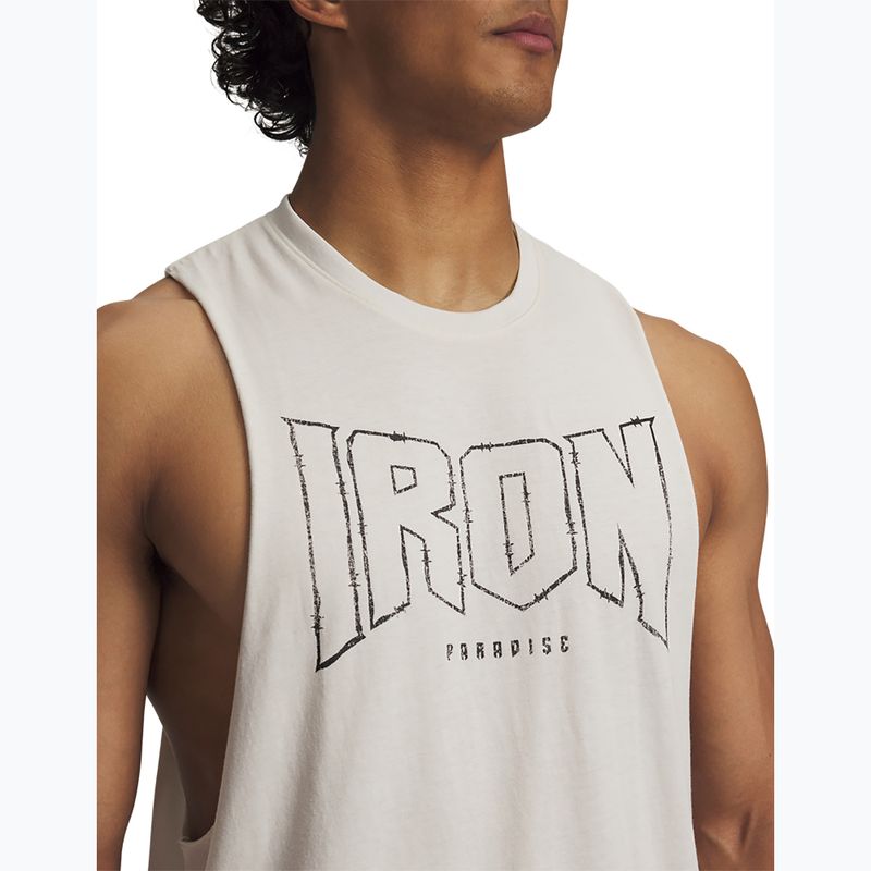 Men's training T-shirt Under Armour Project Rock stone/black 4