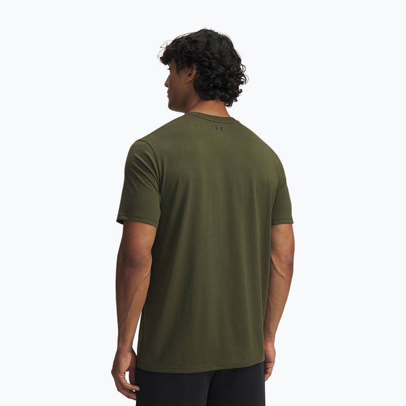 Men's training T-shirt Under Armour Project Rock Payoff Graphic expedition green/black 2