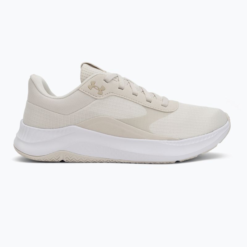 Women's training shoes Under Armour Aurora 3 summit white/white/khaki base 2