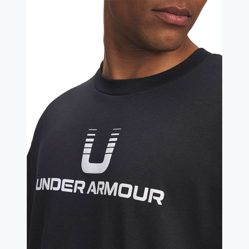 Men's T-shirt Under Armour Logo Heayweight black/white 3