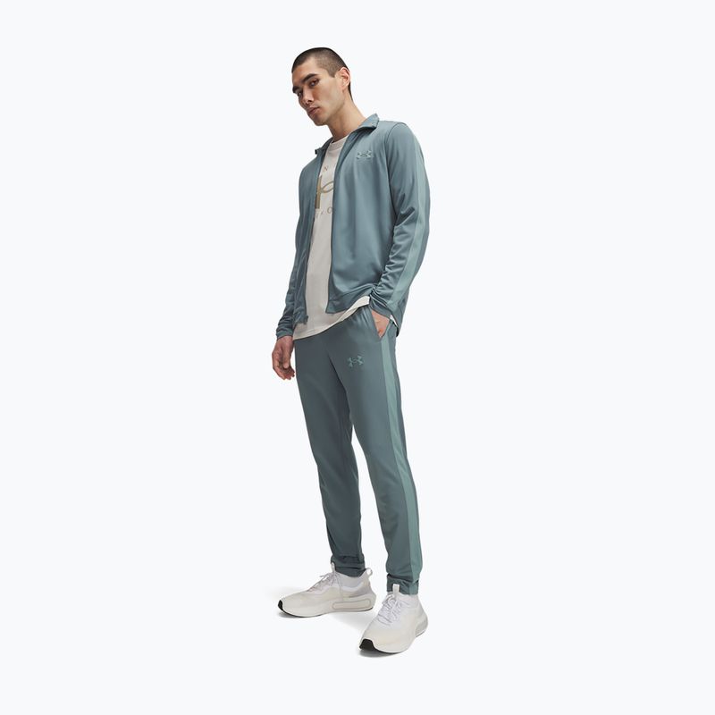 Men's tracksuit Under Armour UA Knit Track Suit jasper blue/serpentine/serpentine