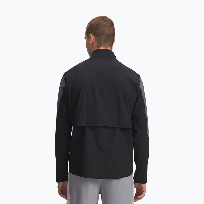 Men's running jacket Under Armour Velociti Storm black/castlerock/reflective 2