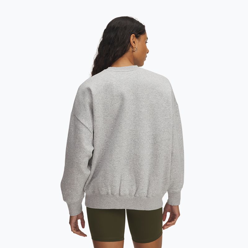 Women's sweatshirt Under Armour Rival Fleece Varsity Crew halo gray light heather/expedition green 2