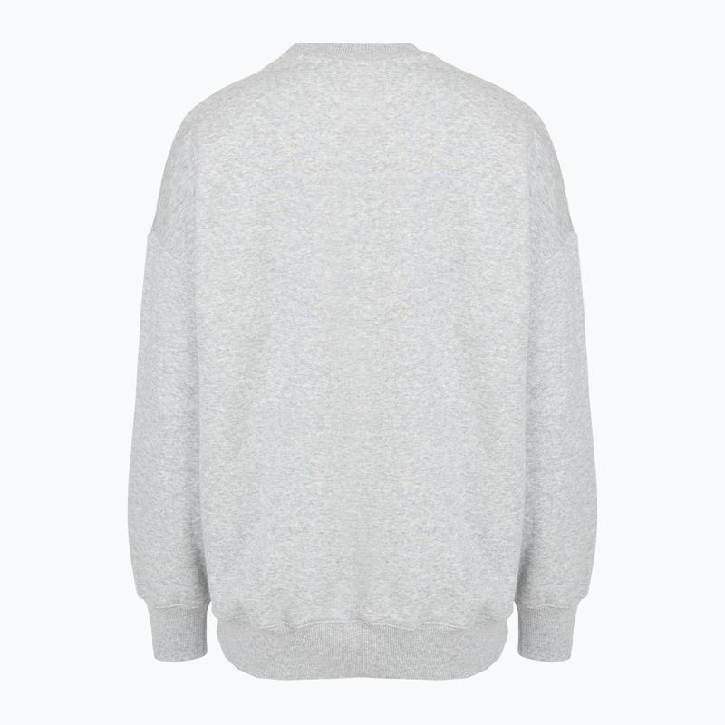 Women's sweatshirt Under Armour Rival Fleece Varsity Crew halo gray light heather/expedition green 4