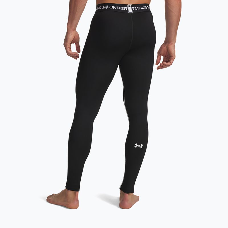 Men's leggings Under Armour Cold Weather Grid black/white/white 3