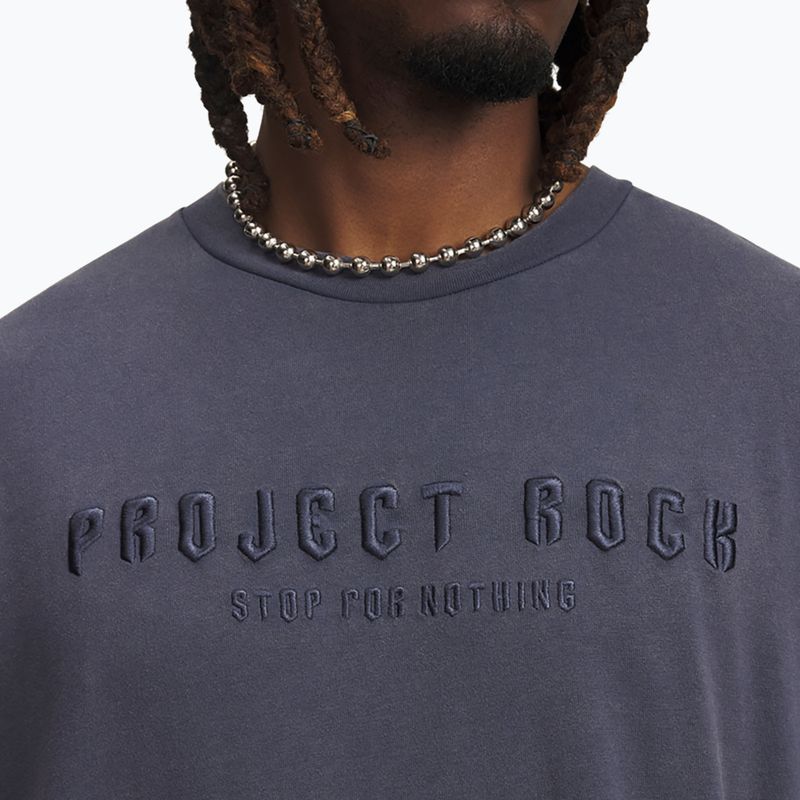 Men's T-shirt Under Armour Project Rock Q3 ST Graphic downpour gray/white 3