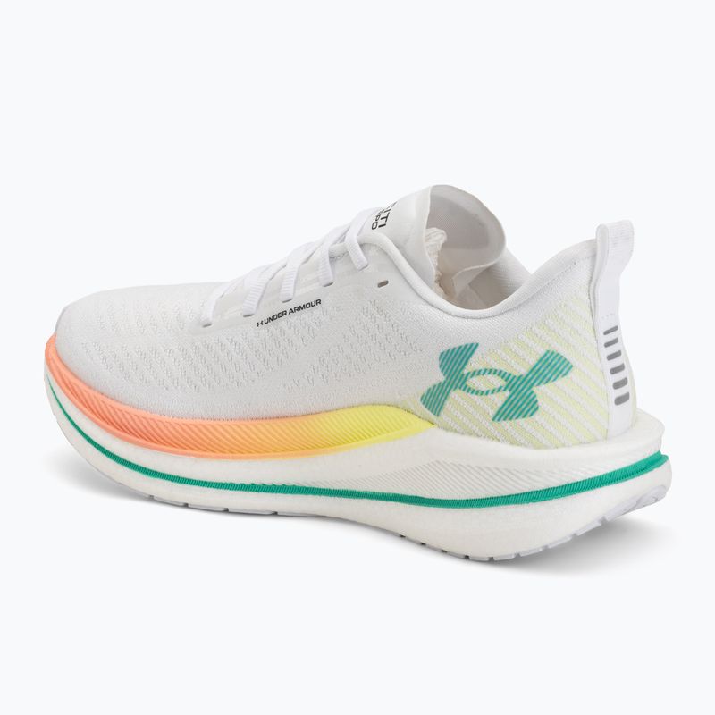 Women's running shoes Under Armour Velociti SPD white/orange bloc/metallic silver 3