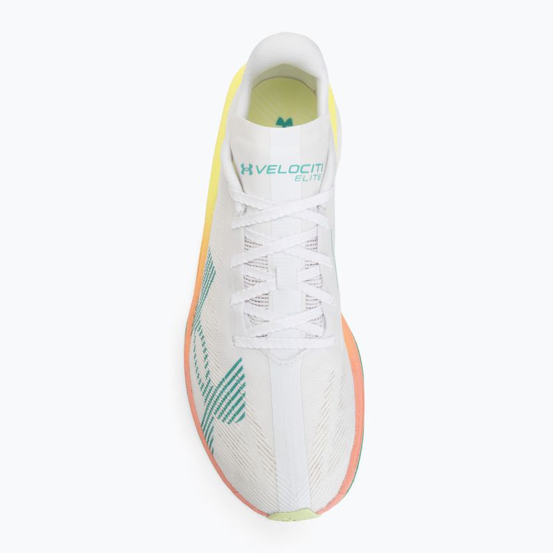 Running shoes Under Armour Velociti Elite 3 white/valiant green/black 5