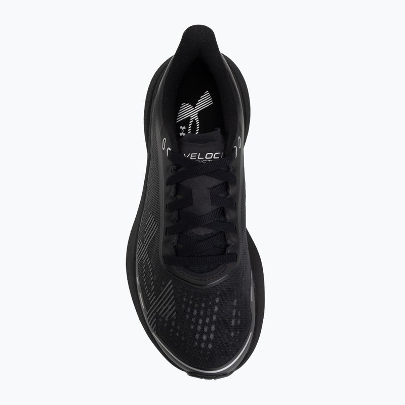 Women's running shoes Under Armour Velociti Distance black/black/metallic silver 5