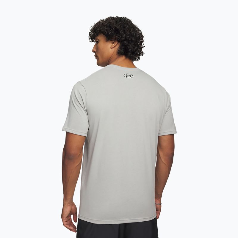Men's training T-shirt Under Armour ABC Camo Boxed Logo titanium/black 2