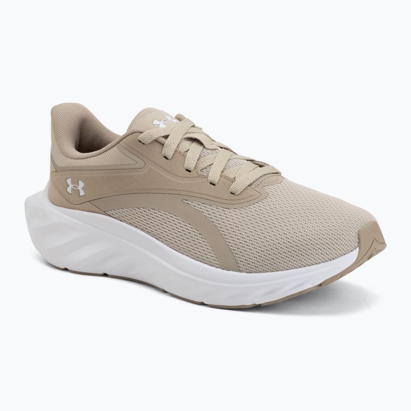 Men's running shoes Under Armour Ascend khaki base/summit white/castlerock