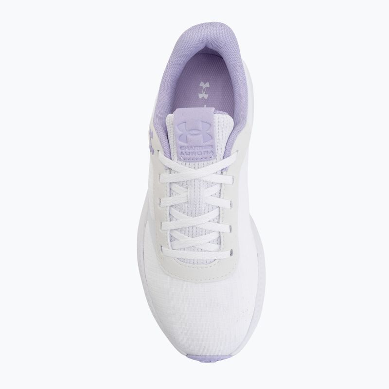 Women's training shoes Under Armour Aurora 3 white/white/purple crest 5