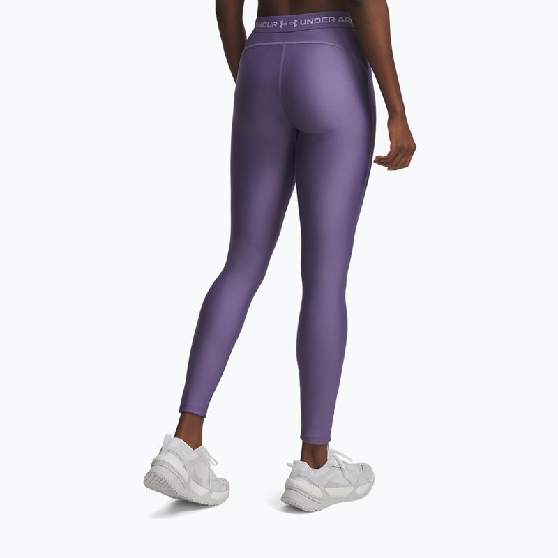 Women's training leggings Under Armour HeatGear purple luxe/purple crest 3