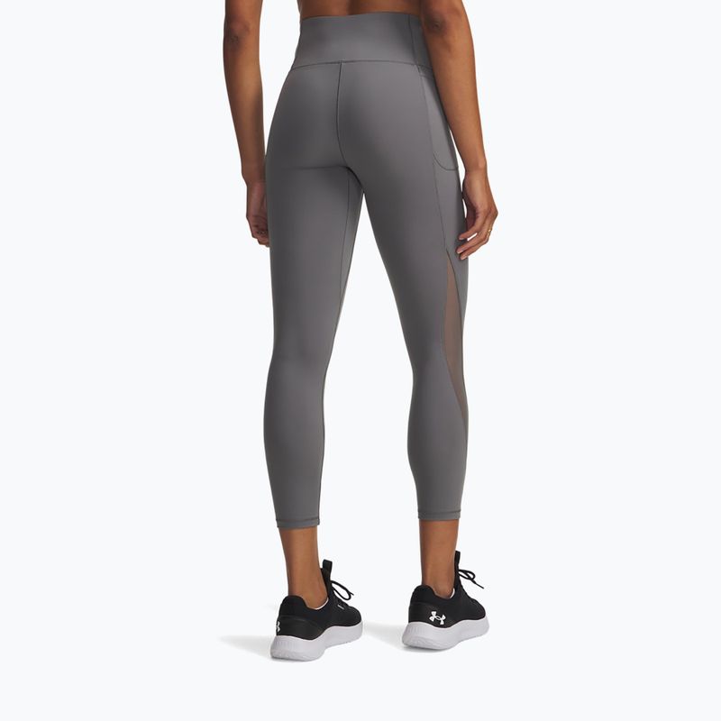 Women's leggings Under Armour Motion Mesh Ankle clay green/titanium 3