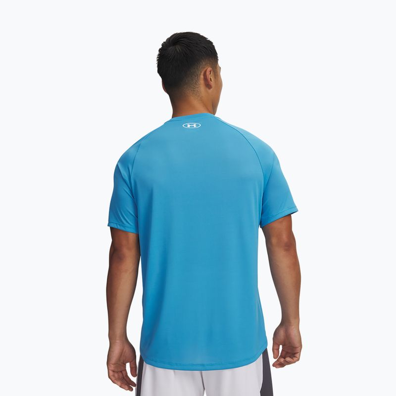 Men's training T-shirt Under Armour Tech 2.0 ether blue/white 2
