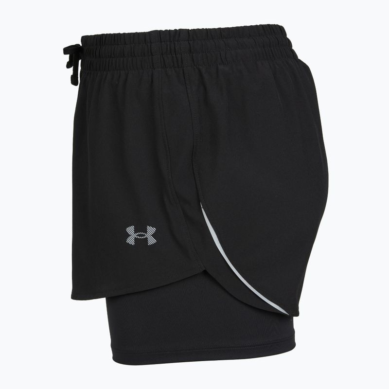 Women's running shorts Under Armour Velociti Pro 4" 2N1 ultimate black/ultimate black/ultimate black 3