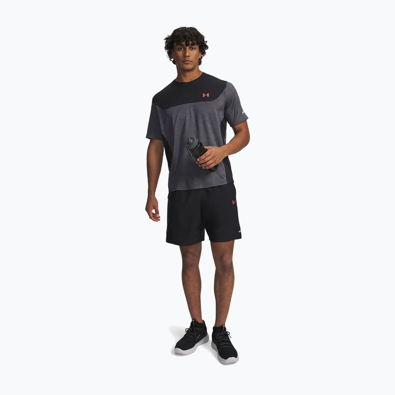 Men's training shorts Under Armour Tech Utility black/venom red 2