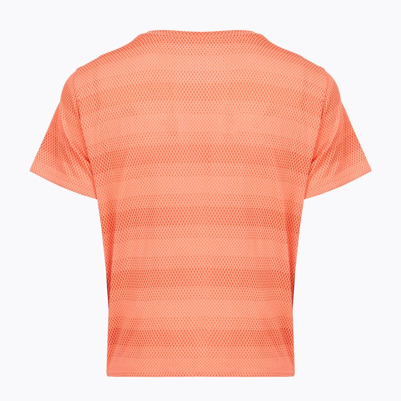 Women's running top Under Armour Velociti electric tangerine/black/green mode 2