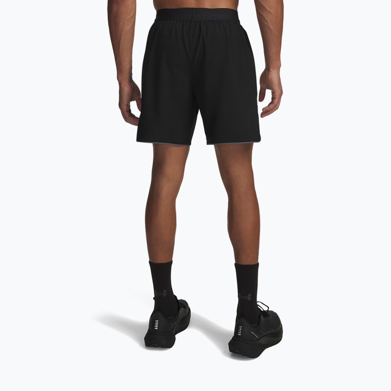 Men's running shorts Under Armour Velociti Pro 2IN1 Shorts ultimate black/reflective 3