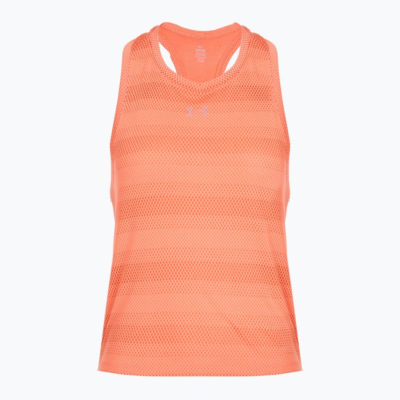 Women's running top Under Armour Velociti Singlet electric tangerine/black/green mode