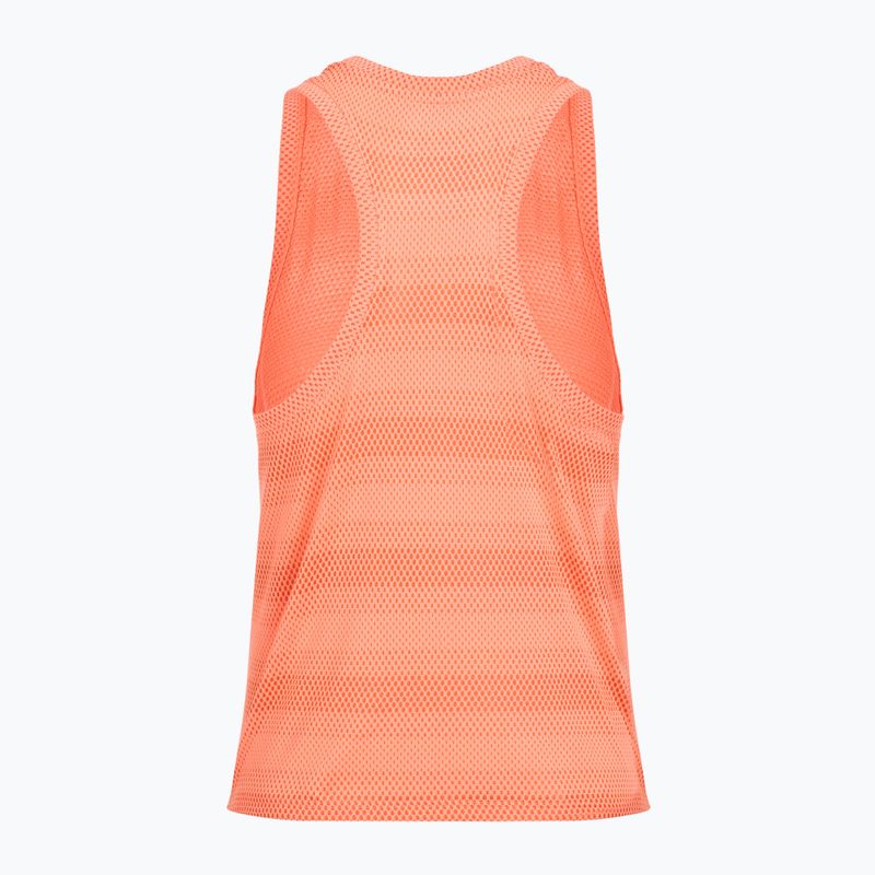 Women's running top Under Armour Velociti Singlet electric tangerine/black/green mode 2