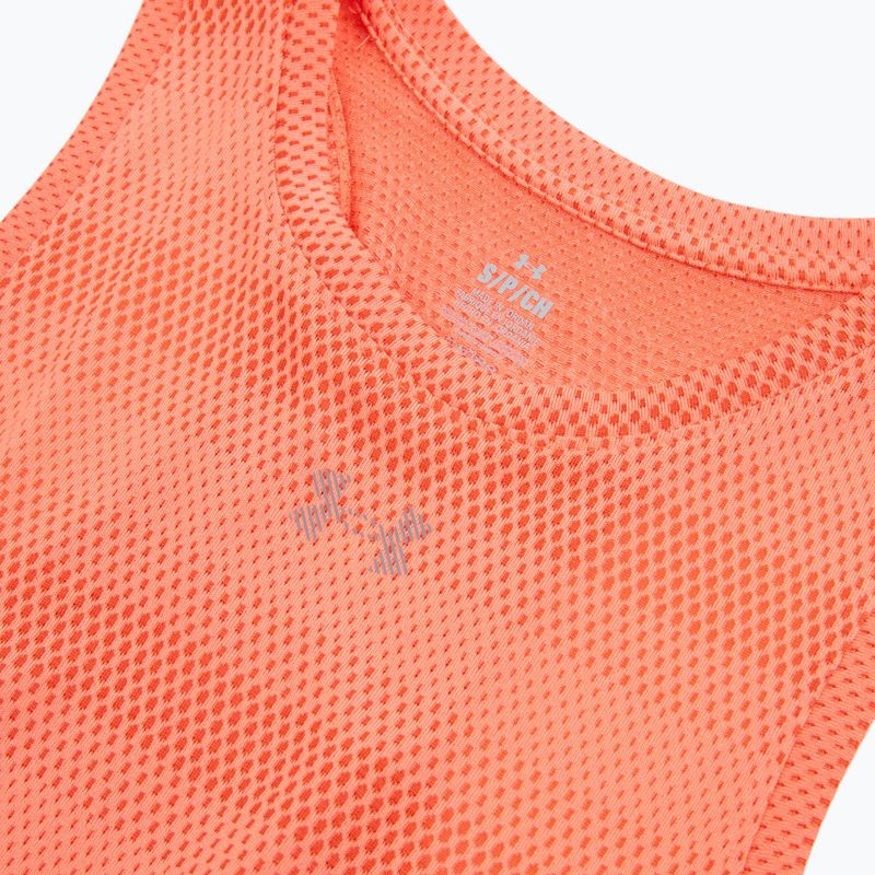 Women's running top Under Armour Velociti Singlet electric tangerine/black/green mode 3