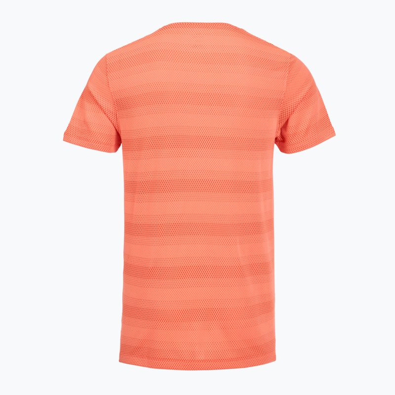 Men's running top Under Armour Velociti electric tangerine/black/green mode 2