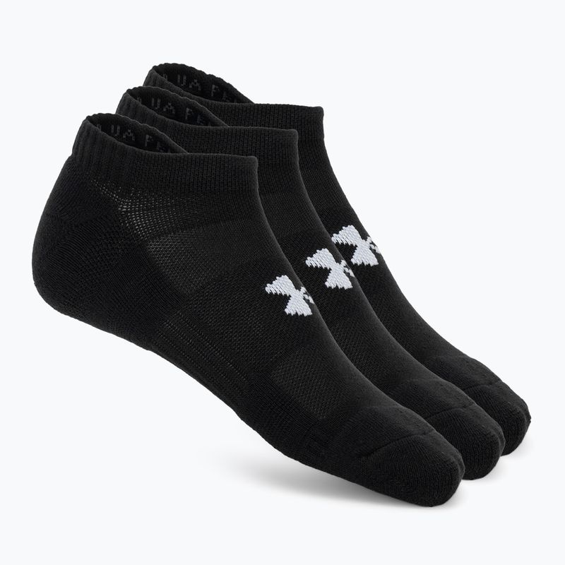 Men's socks Under Armour Performance Cotton NS 3 pairs ultimate black/ultimate black/white 4