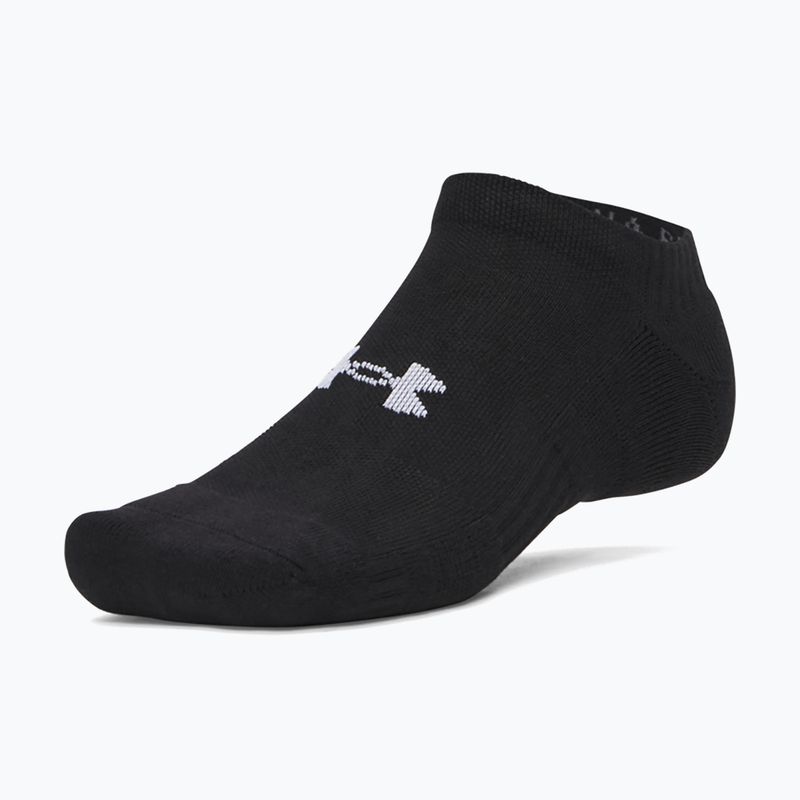 Men's socks Under Armour Performance Cotton NS 3 pairs ultimate black/ultimate black/white 2