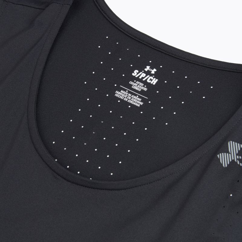 Men's running top Under Armour Velociti Pro Singlet black/black/metallic silver 3