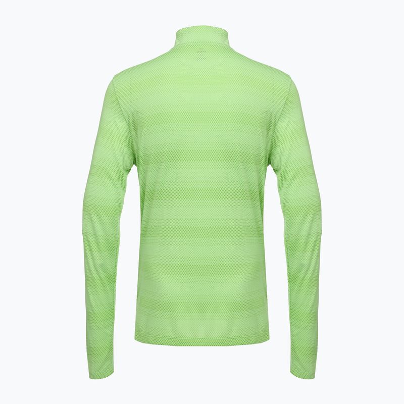 Men's running sweatshirt Under Armour Velociti 1/4 Zip lumos lime/white 2