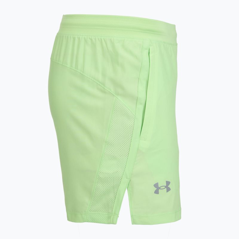 Men's running shorts Under Armour Launch 5" lumos lime/white 3