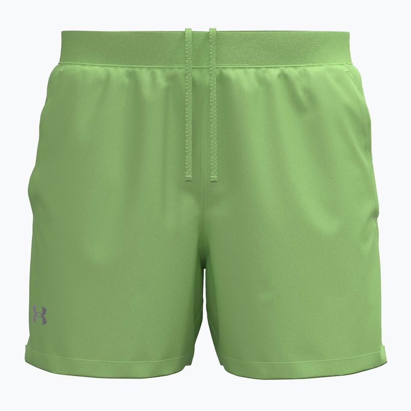 Men's running shorts Under Armour Launch 5" lumos lime/white