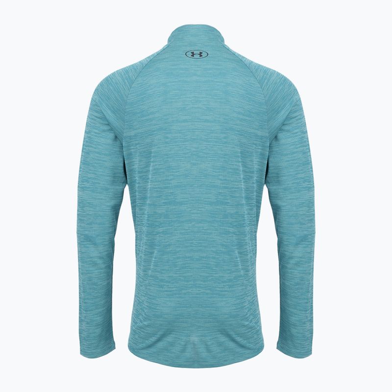 Men's longsleeve Under Armour Tech Textured 1/2 Zip boundless blue/black 2