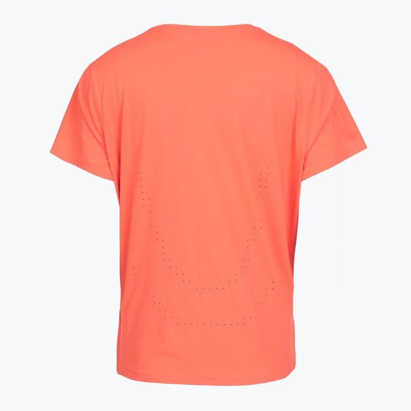 Women's running top Under Armour Velociti Pro electric tangerine/black/green mode 2