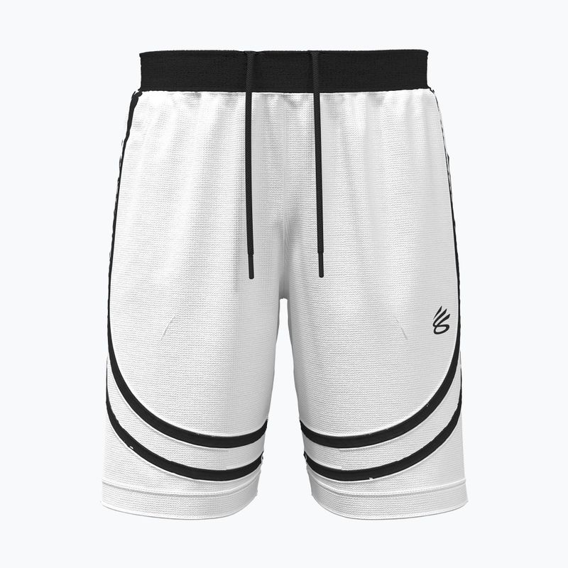 Men's basketball shorts Under Armour Curry Signature white/black
