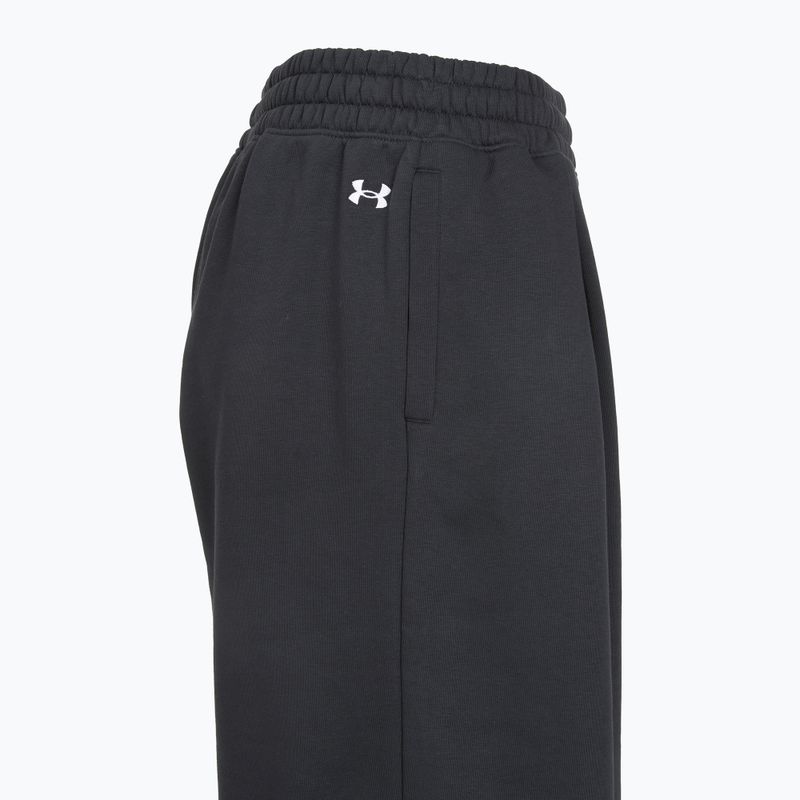 Women's trousers Under Armour Rival Fleece Script black/white 4