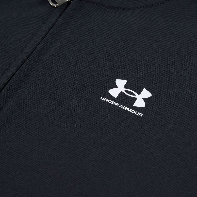 Women's sweatshirt Under Armour Sport Terry FZ black/white 3