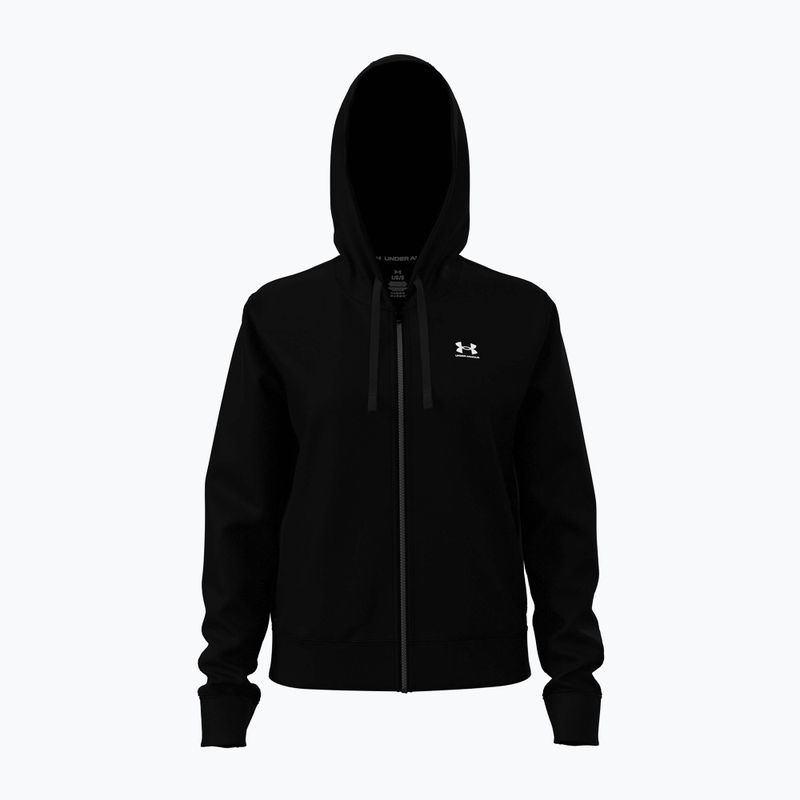 Women's sweatshirt Under Armour Sport Terry FZ black/white 5