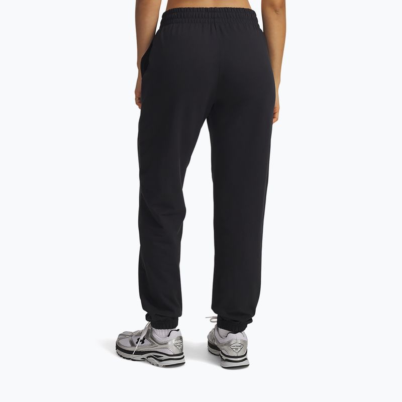 Women's trousers Under Armour Sport Terry Jogger black/white 3